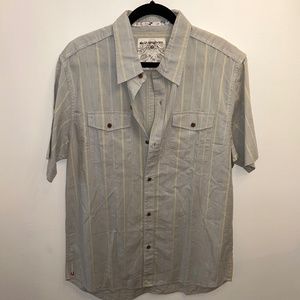 Quiksilver Mens Button Down Cotton Short Sleeve Shirt